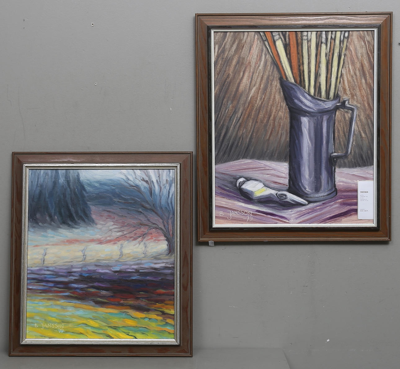 BERTIL JANSSON. Olja på duk, signerade och daterade -79.