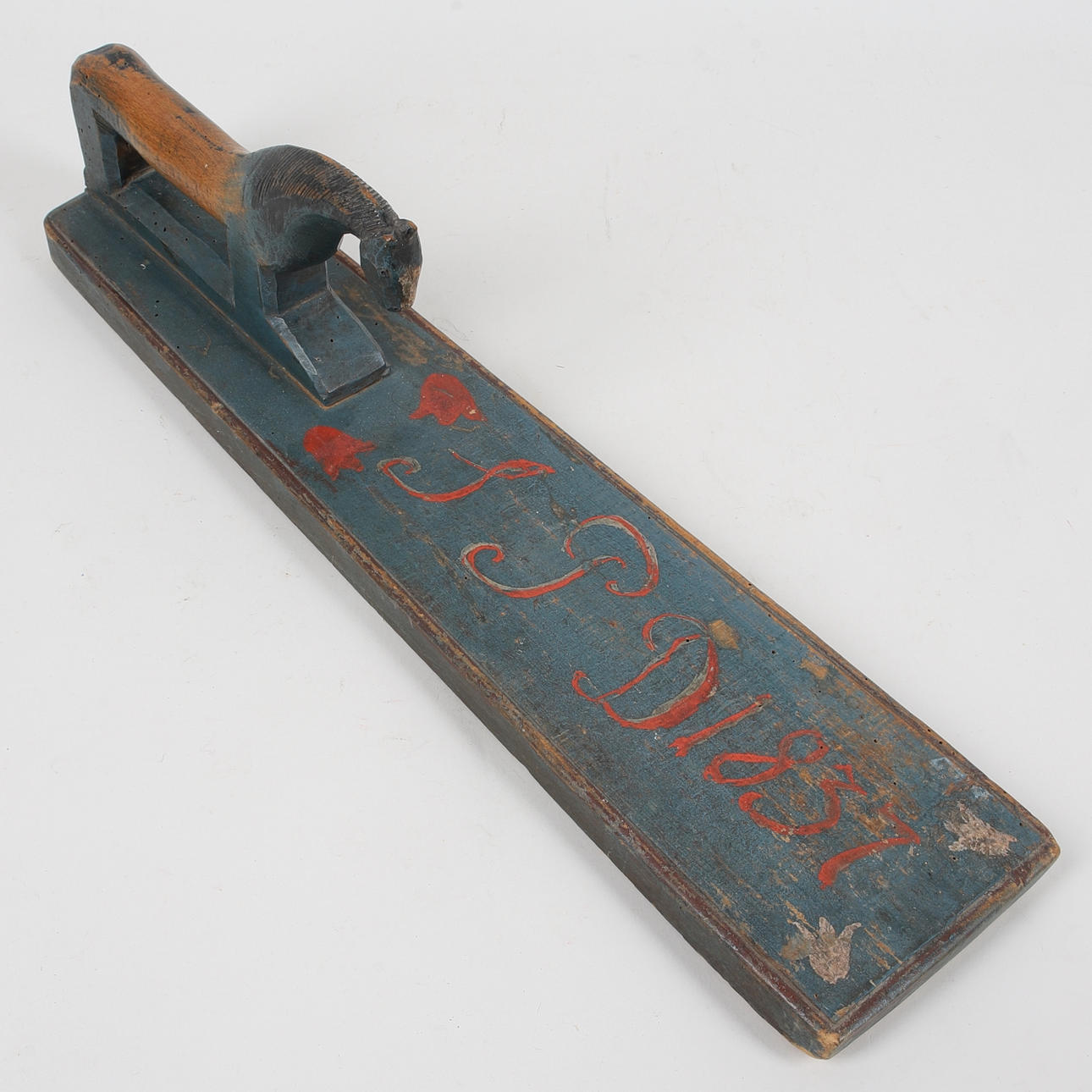 A MANGELBORDA, painted wood, signed, dated, 1837.