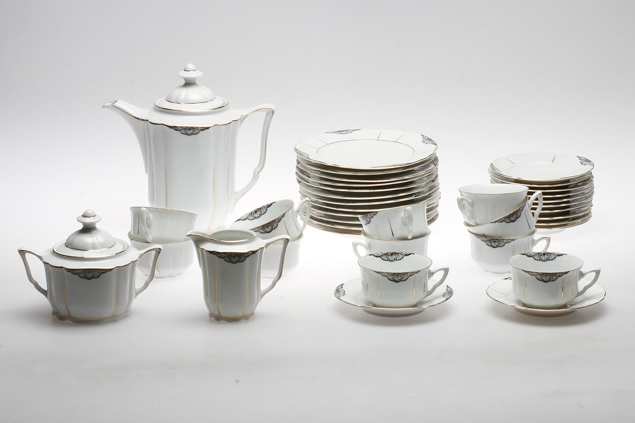 KAFFESERVIS, porslin, 26 delar. Bavaria, Tyskland.