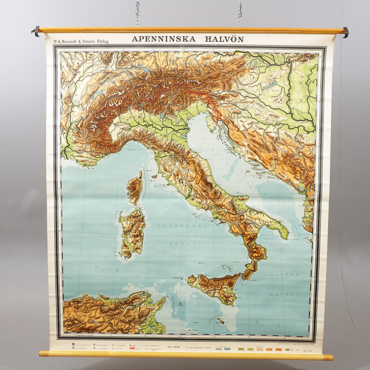 SCHULPLAN, Apenninenhalbinsel, 1922.