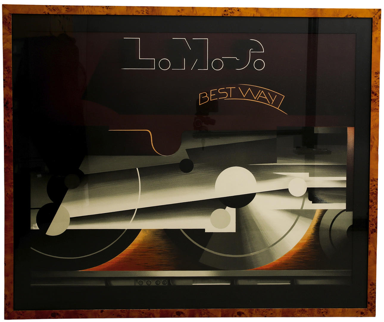 MALERI, Art Deco, Damplokomotiv.