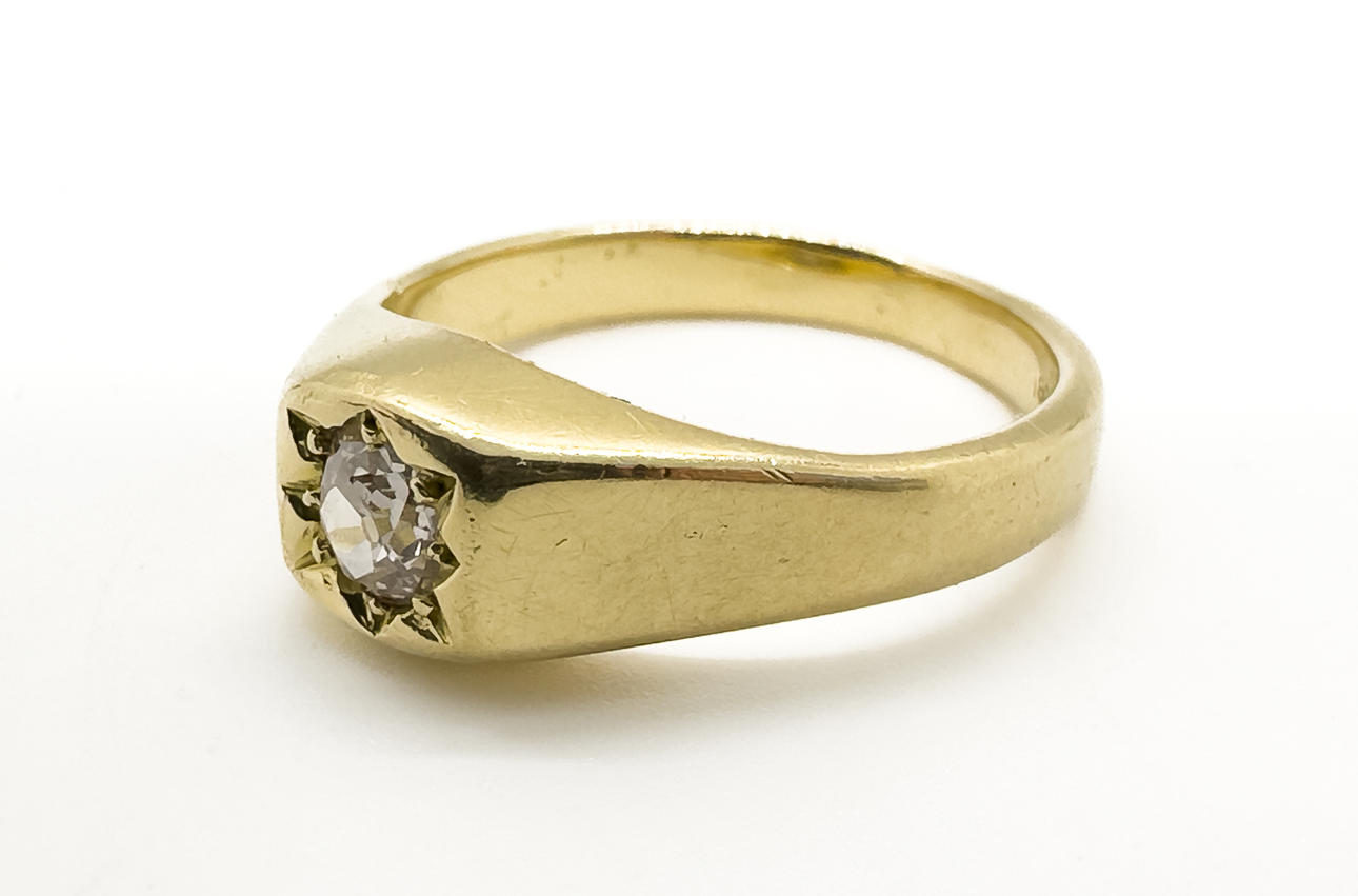DIAMANTRING, 18k guld, diamant 0,35 ct.