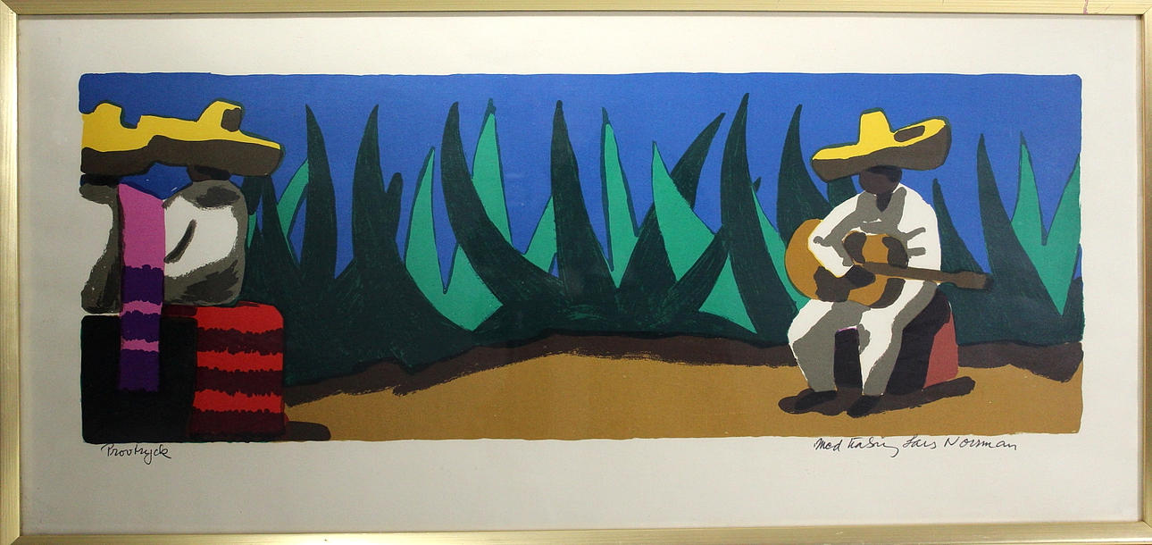 LARS NORRMAN. Provtryck, signerad.