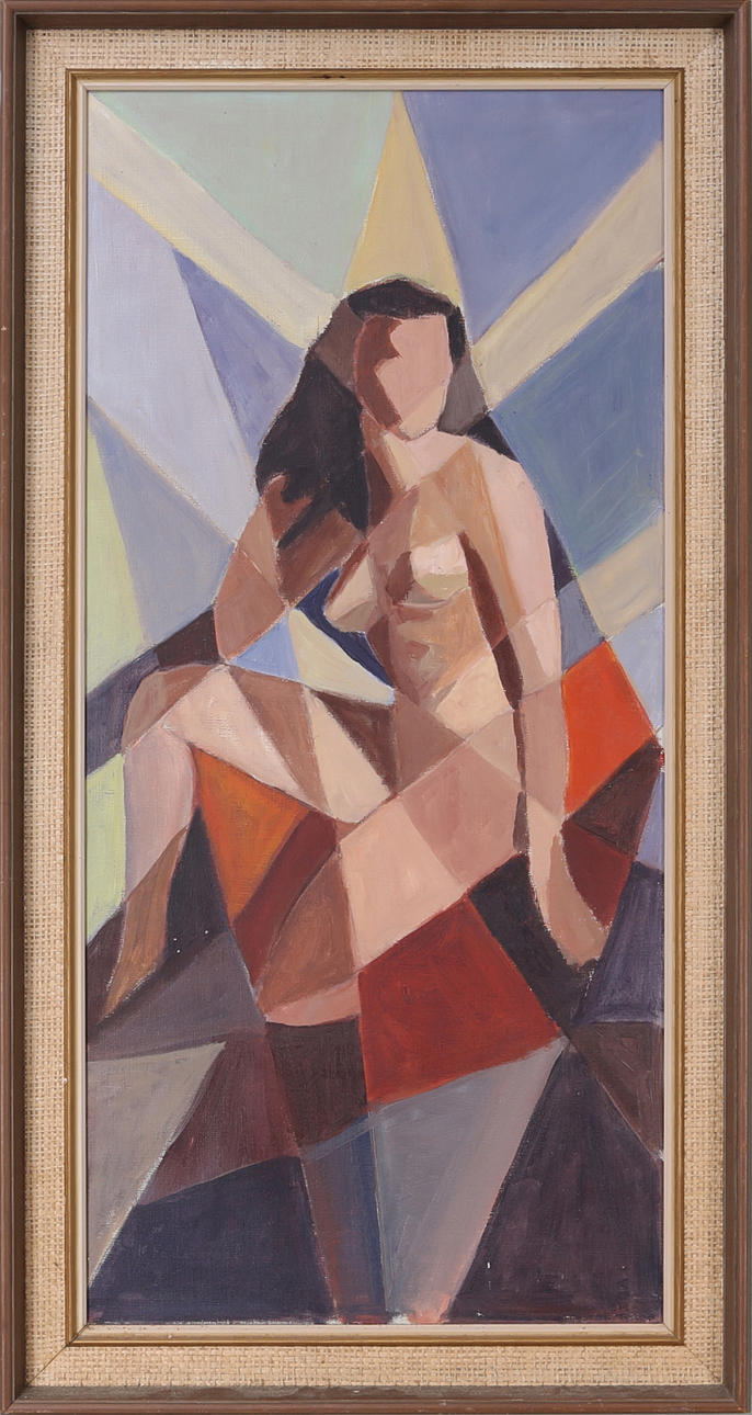 KAI FEDERSPIEL. Kvinnostudie, olja på duk, signerad, 1900-talets senare hälft.