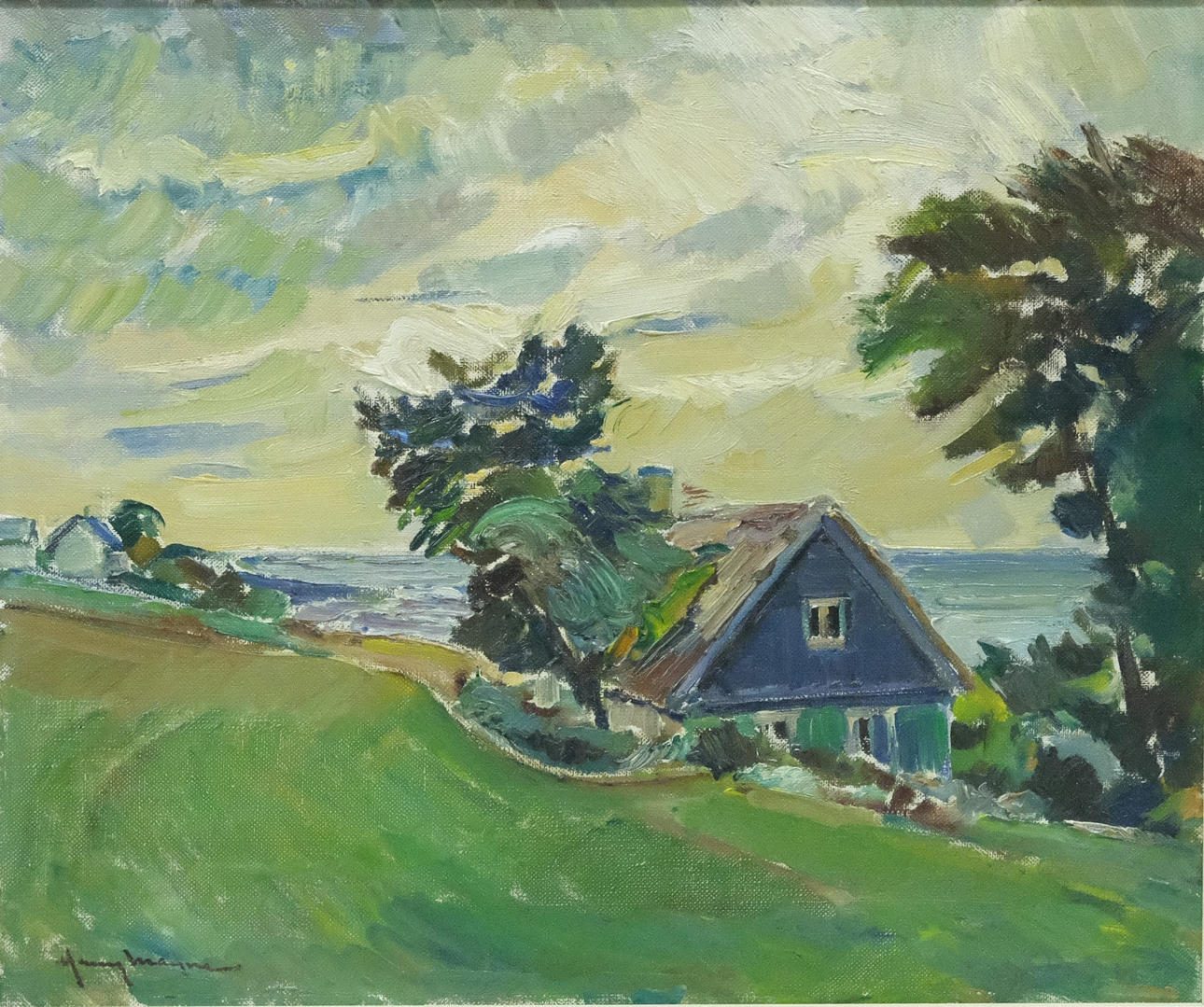 HENRY MAYNE. OIL, SEASCAPE.