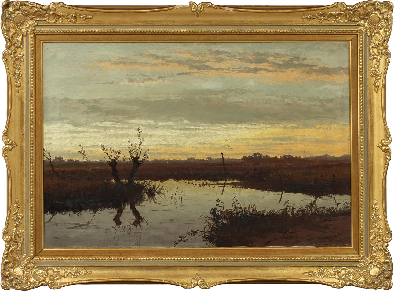 JOHN HORACE HOOPER. TILLSKRIVEN. Sjölandskap med fiskare, olja på duk, signerad, 1800-tal.