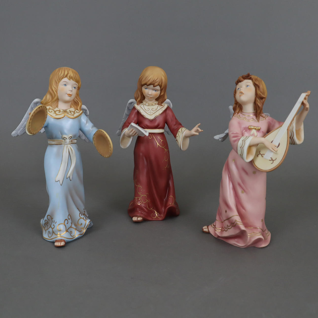 3 CHRISTMAS ANGELS - Porzellanmanufaktur Kaiser, Germany. Ceramics & Porcelain - European
