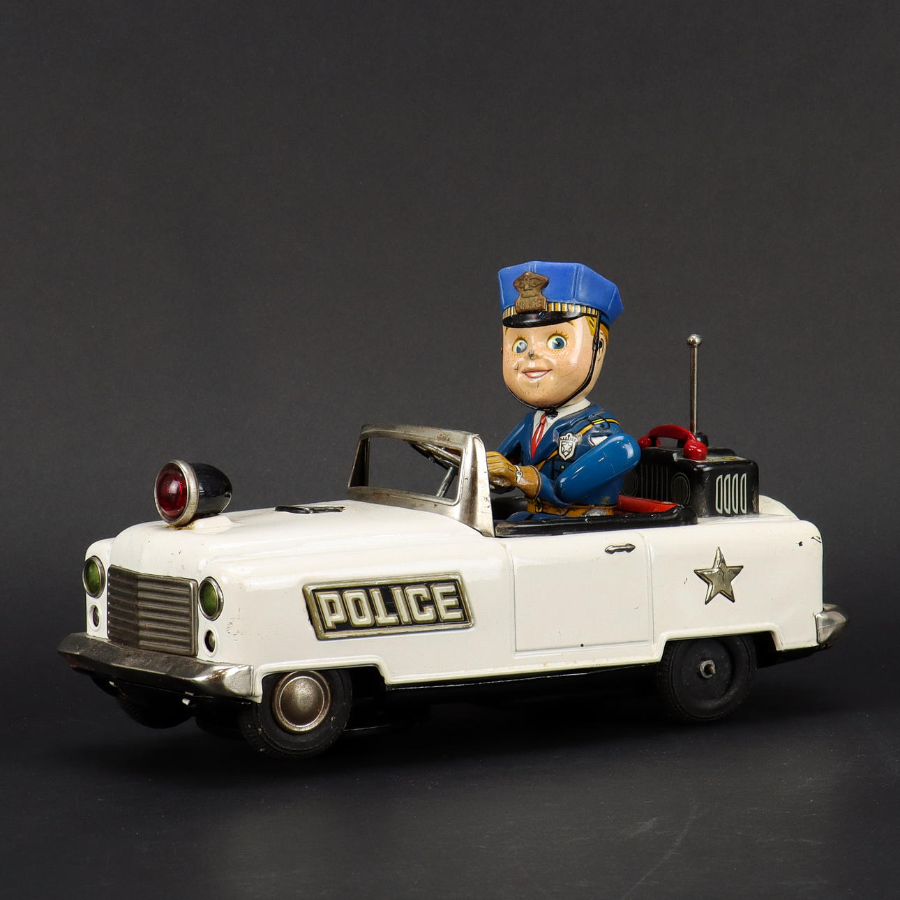 Blatt für Spielzeugautos, Polizei.