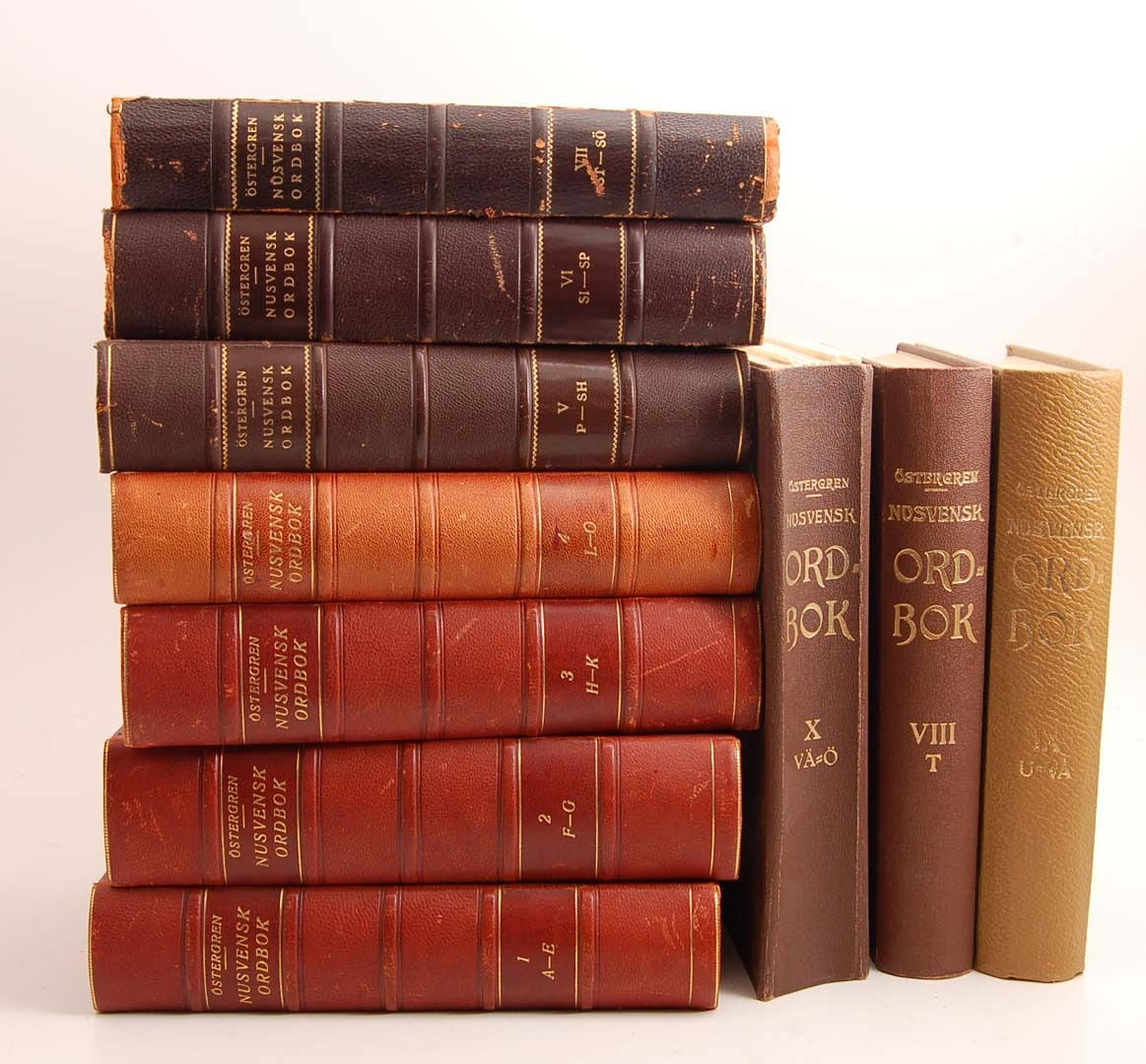 ÖSTERGREN. Nusvensk Ordbok. Vol. 1-10, A-Ö.