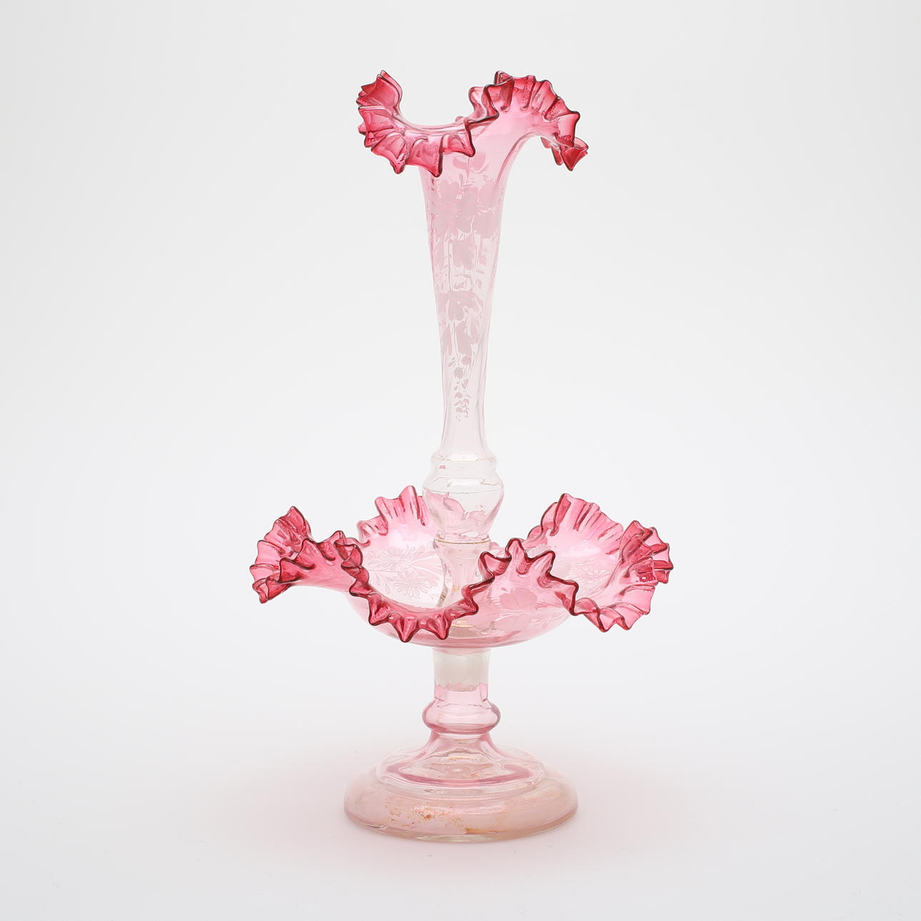 BORDSUPPSATS, paraplyvas och skål, 2-delad, 1800/1900-tal.