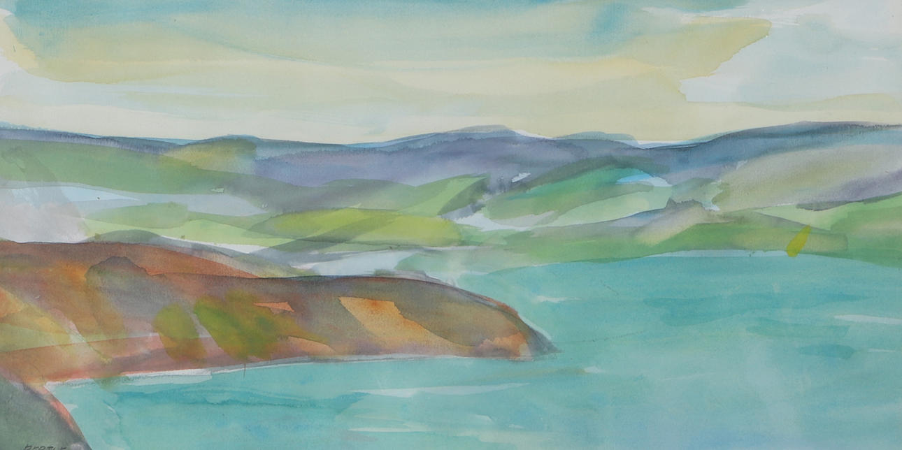 LARS BERTLE. "Bohus kust", akvarell, signerad Bertle.