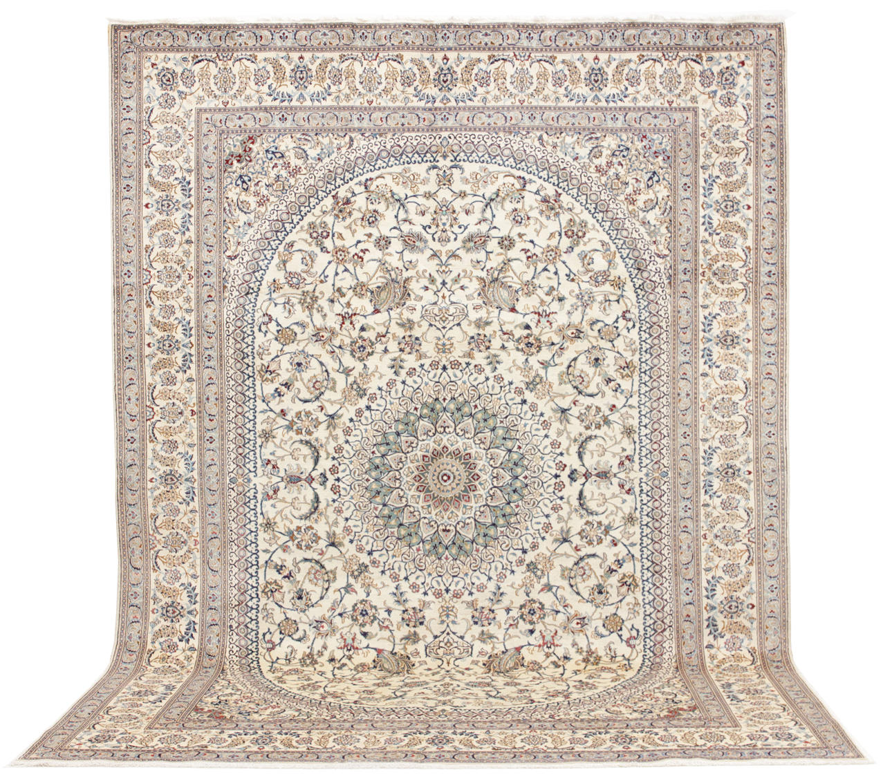 MATTA, persisk, Nain med silkesinslag, (fine), 400 x 300 cm.