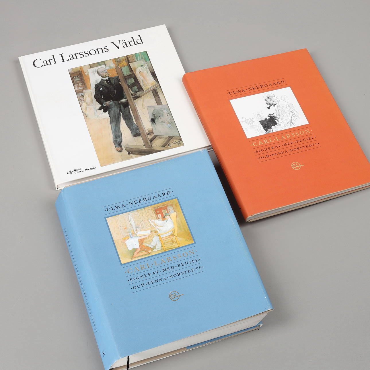 CARL LARSSON, 3 books, Neergaard, 1980s/90s.