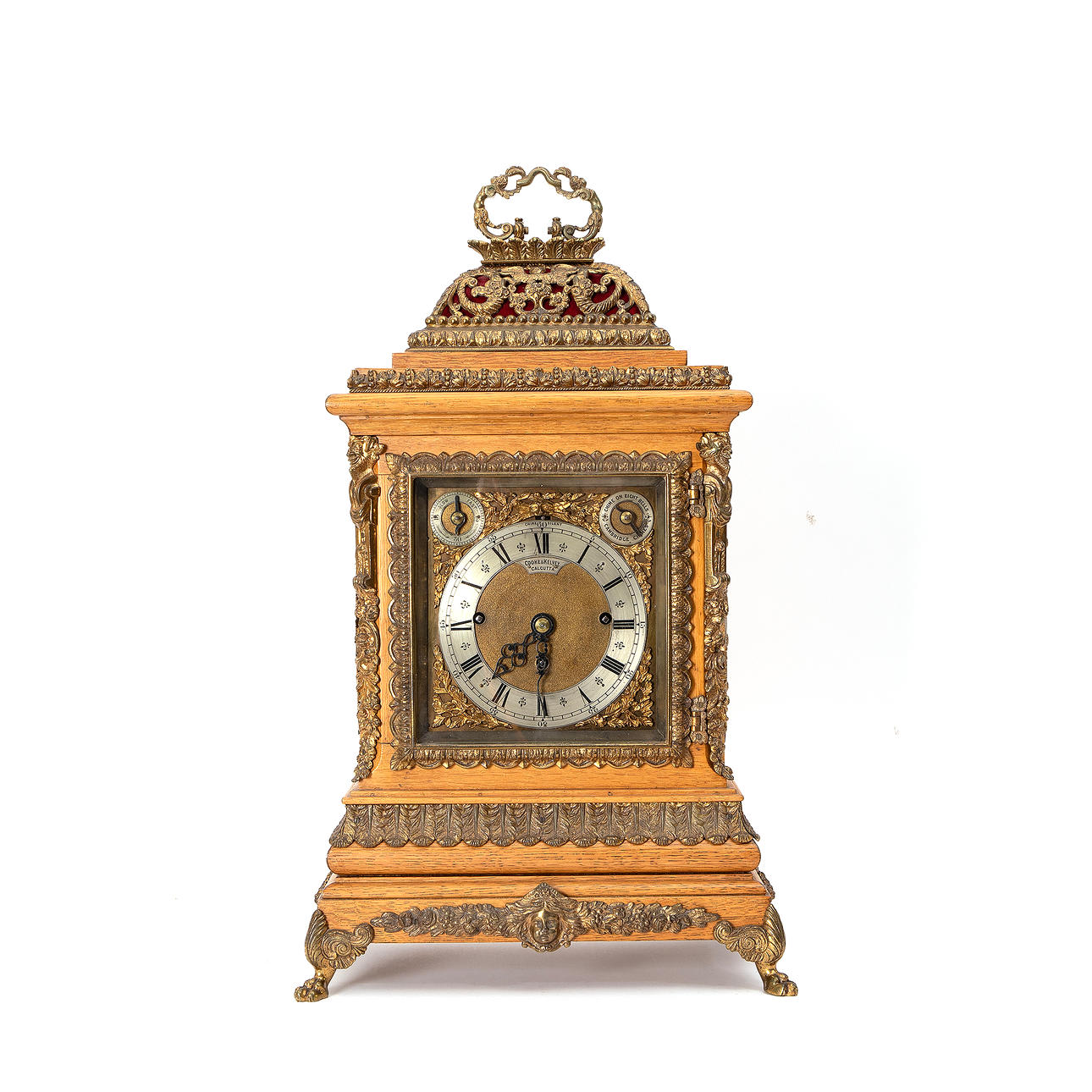 COOK & KELVEY, Calcutta 18th/20th century table clock.