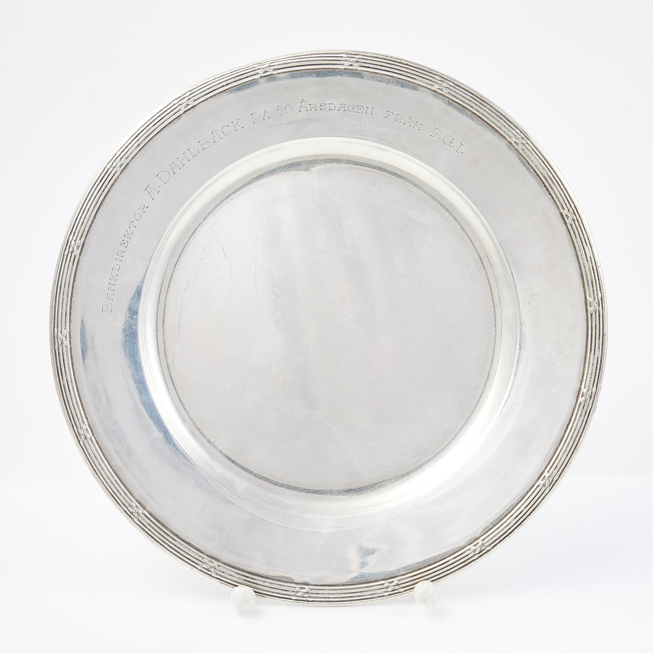 TALLRIK, silver, GMG Ab, 1927, Uppsala.