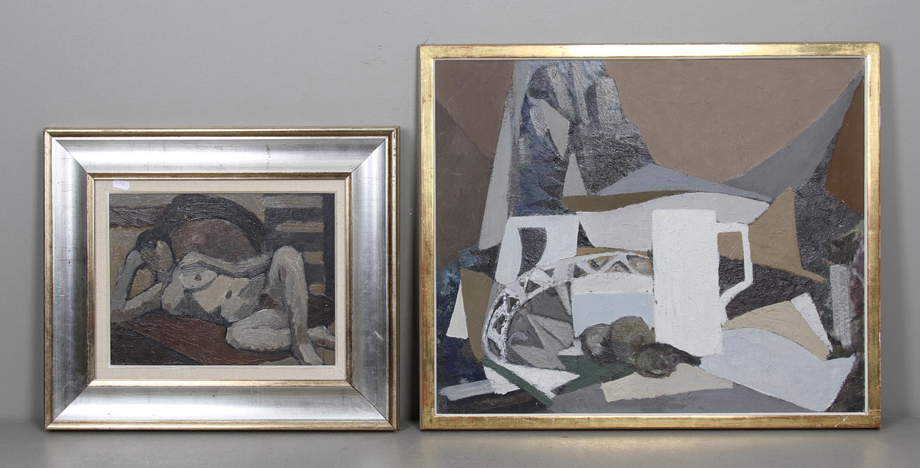 HUGO LINÈR. 2 st, olja på duk/olja på panå.