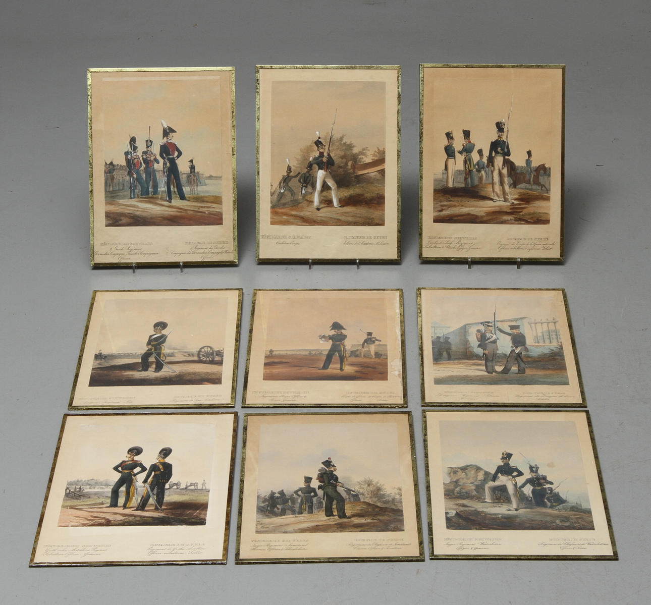 GRAFISKA BLAD, 9 st, svenska uniformer.