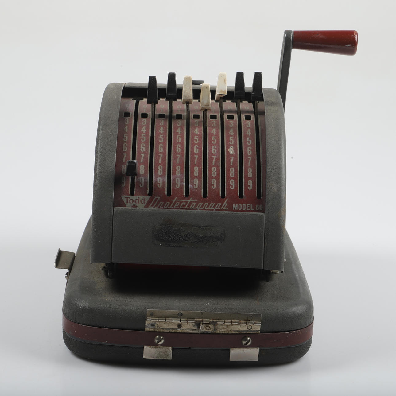 Scheckdrucker von Todd, Protectograph, Modell 60, 20. Jahrhundert.