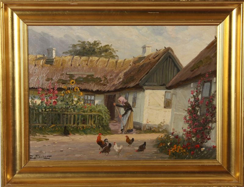 E. FISCHER. Byn idyll.