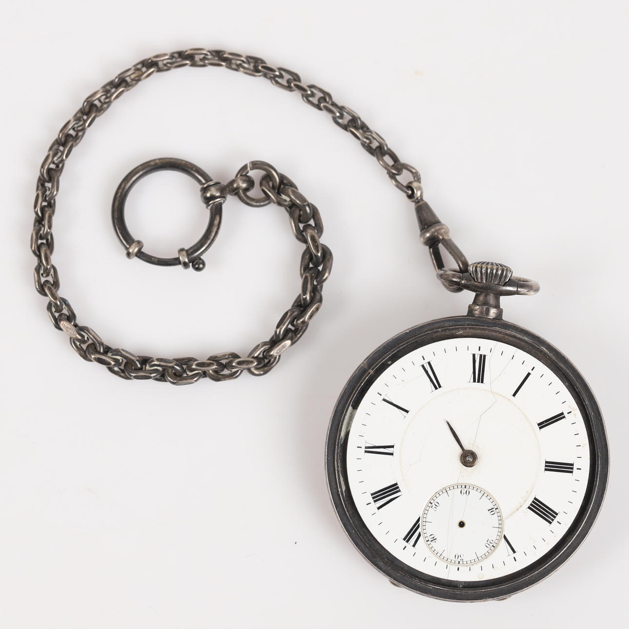 RELOJ DE BOLSILLO, plata de ley.