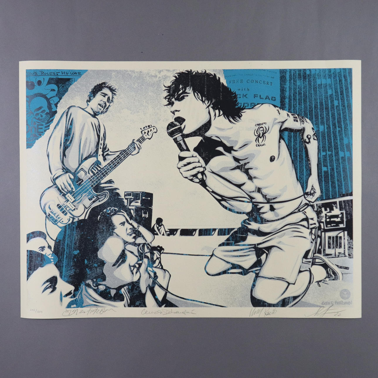 "OBEY", Your Rules My War (Blue).