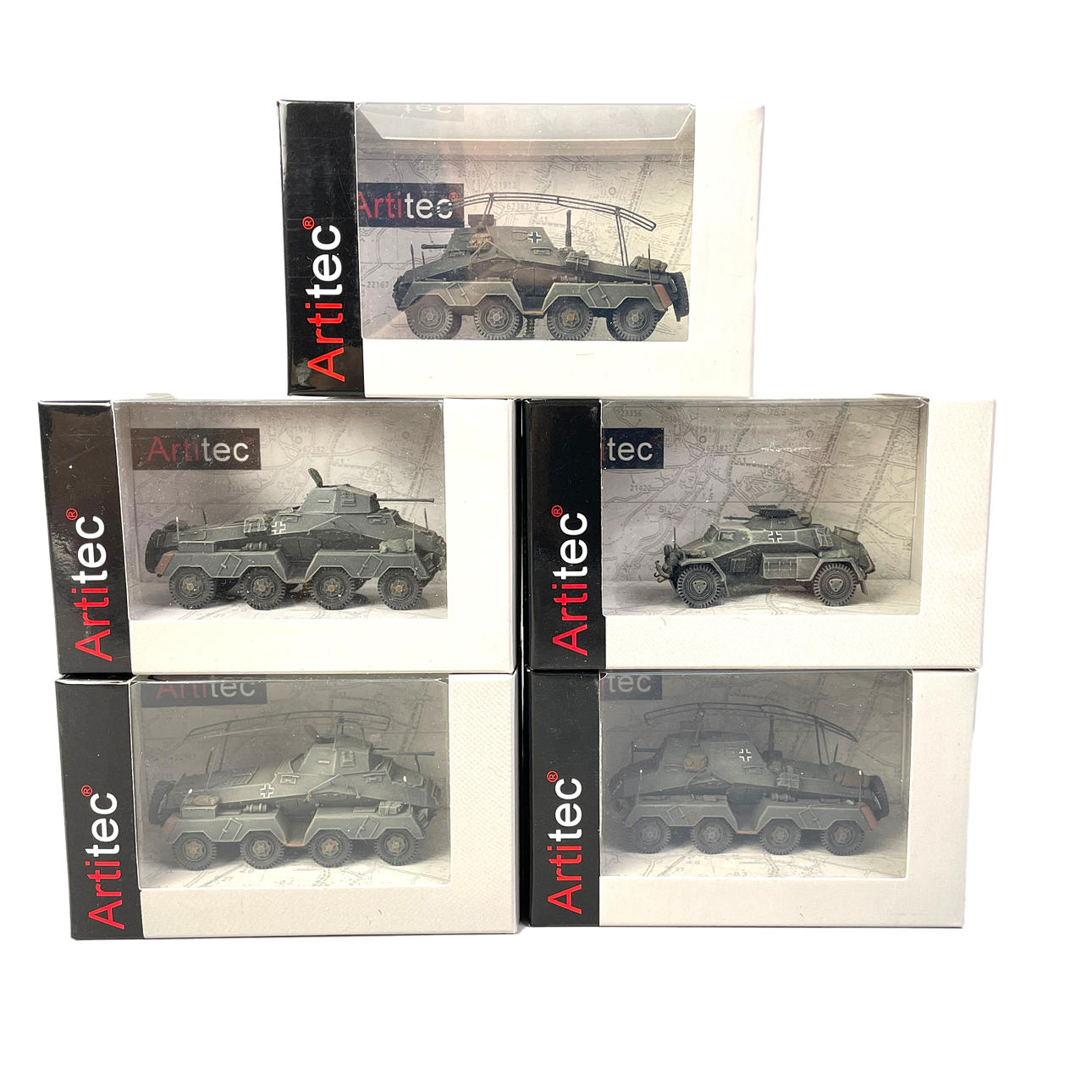 ARTITEC, ARMORED VEHICLES, 5pcs, scale 1:87.