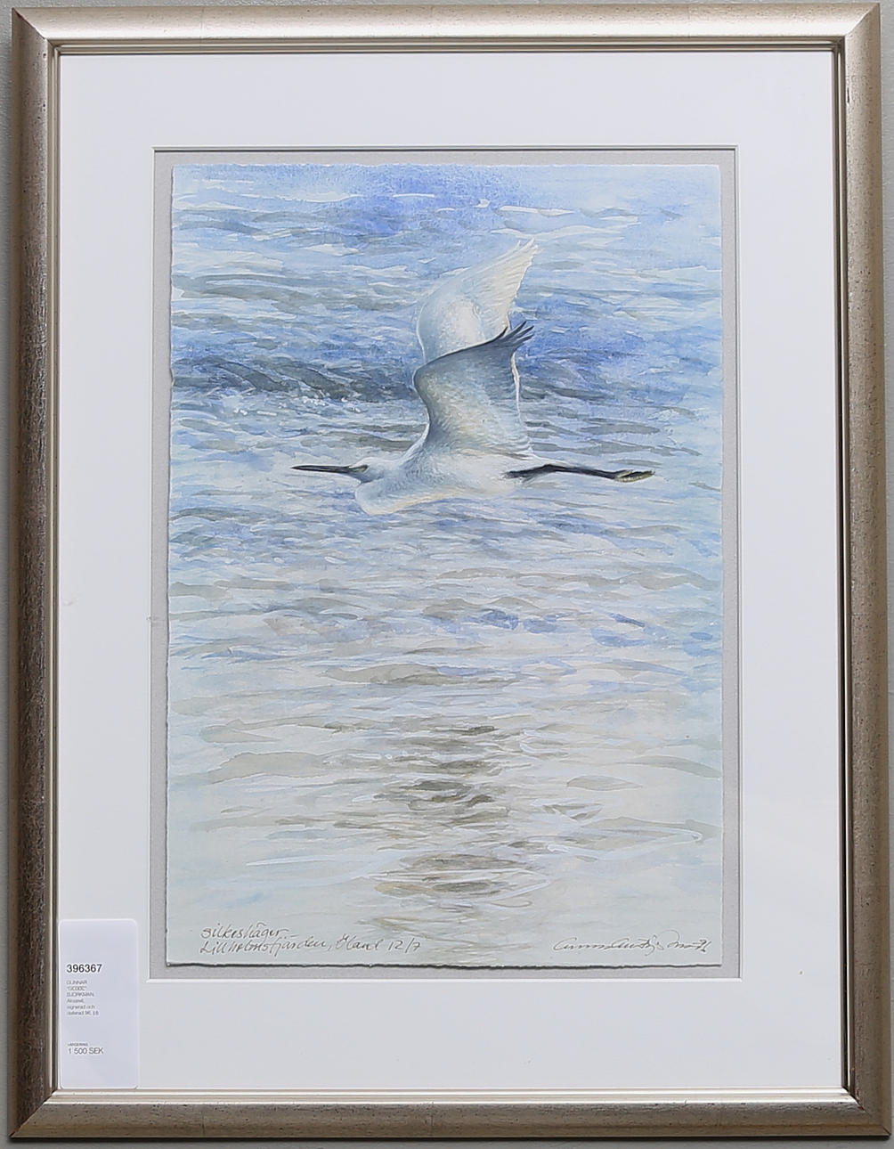 GUNNAR "GEBBE" BJÖRKMAN. Akvarell, signerad och daterad 96.