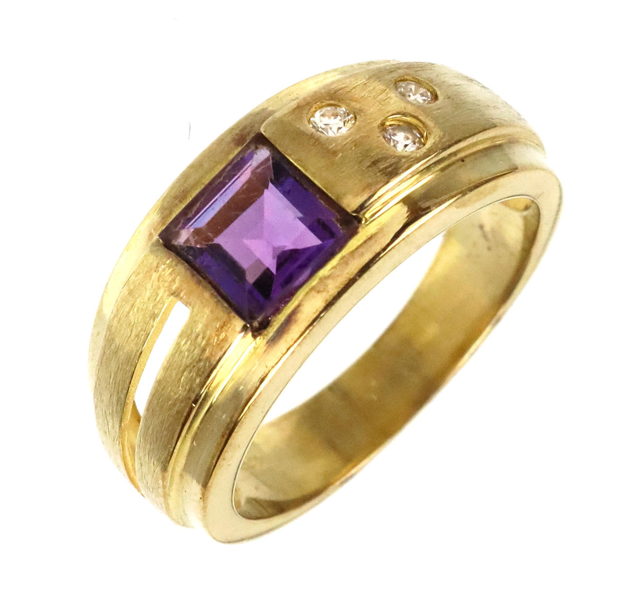 ANILLO AMATISTA de oro 333.