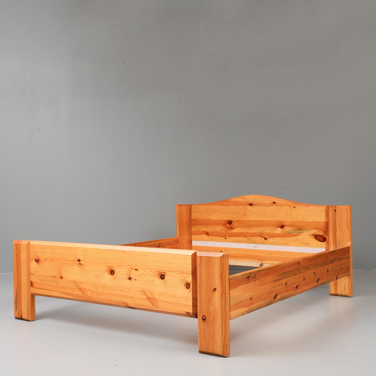A pine bed frame, Möbel-shop Sven Larsson, Malmö, 1970s.