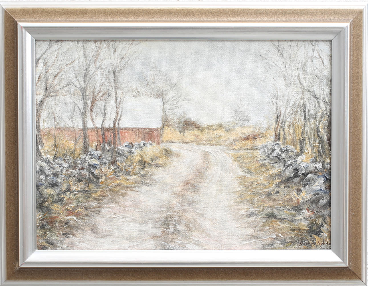 SUSANNE NYHOLM. "Ormöga". Olja på duk, signerad.