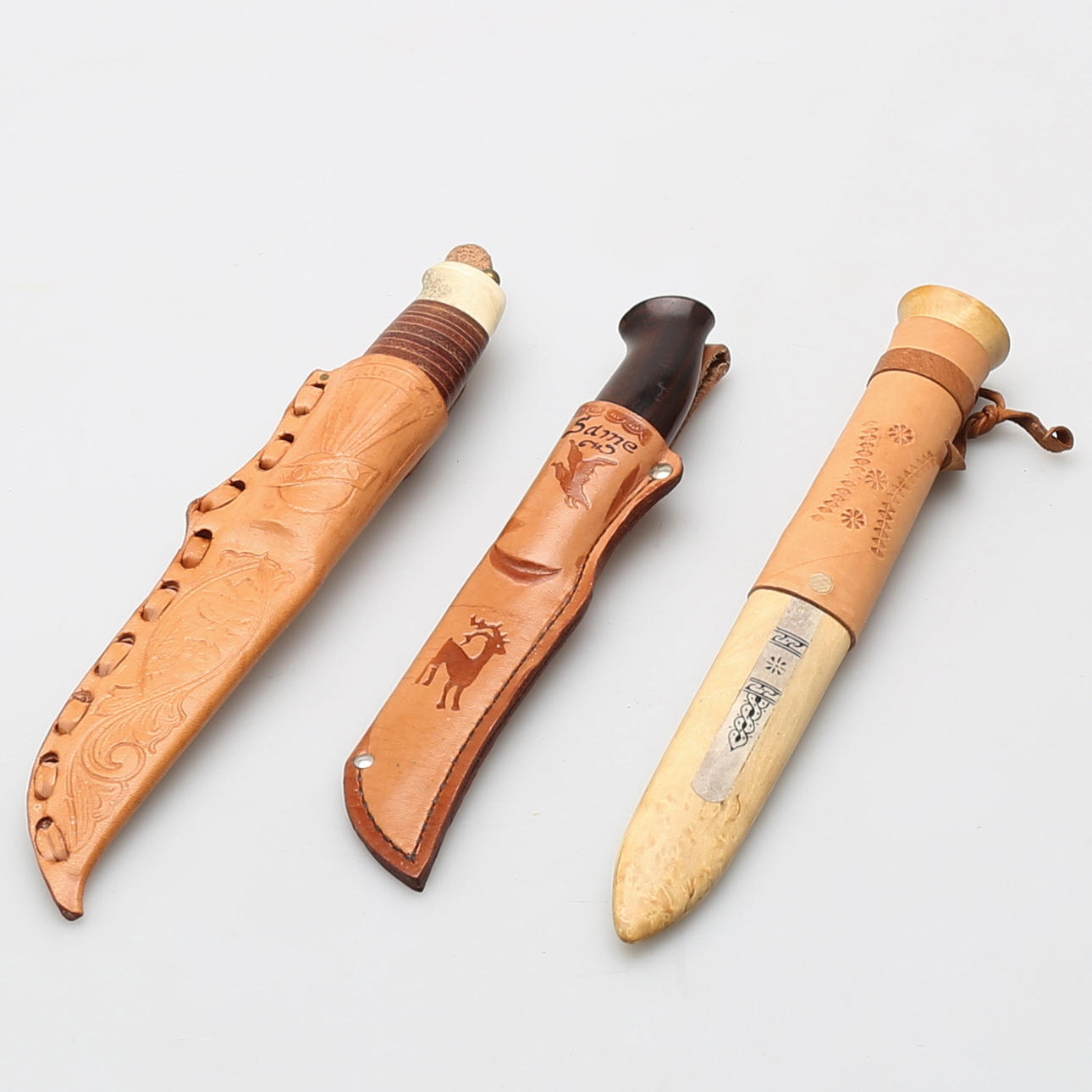 KNIVAR, 3 st, Norge, Brusletto, Helle, Karesuando.