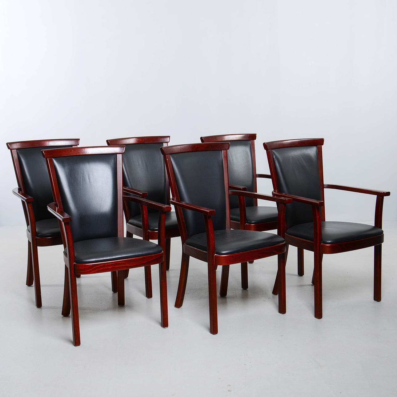 KARL-ERIK EKSELIUS. 6 armchairs, Kinnarps, dated 1999.