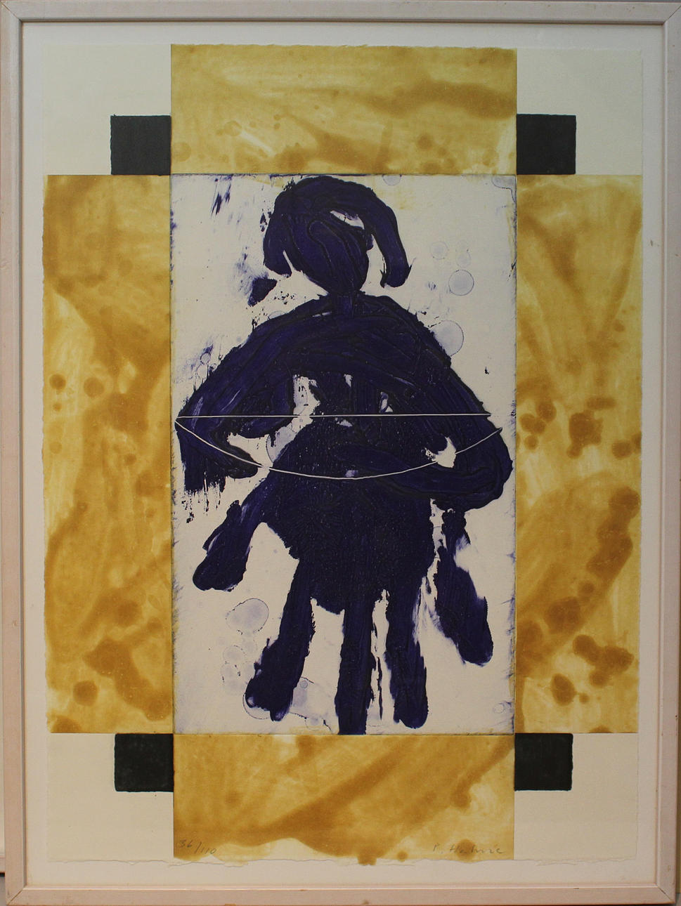 PETER HANHNE. Komposition. Färglitografi. Signerad P Hahne. 36/110.