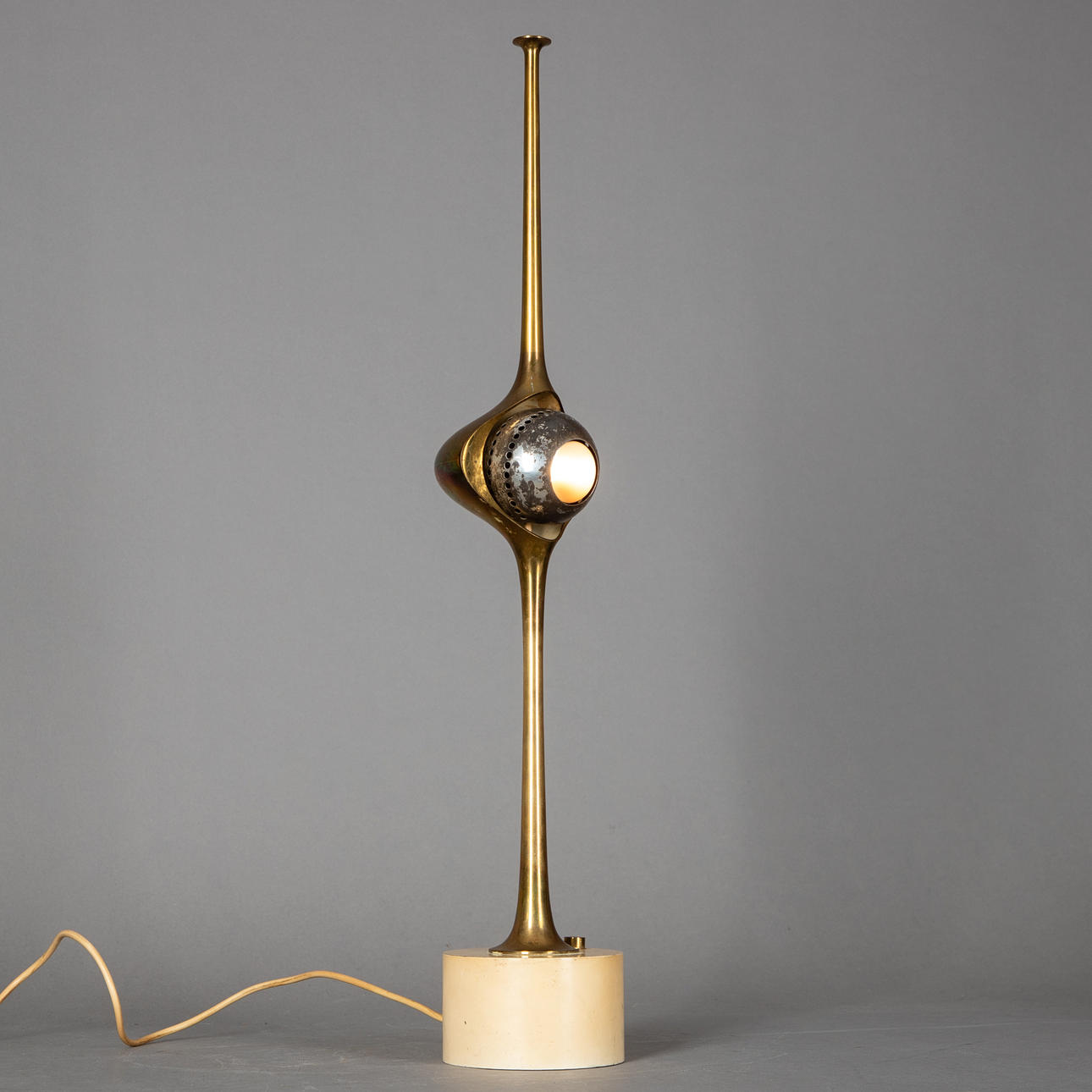 ANGELO LELLI. Arredoluce edition. “Cobra” table lamp, “model no. 12919", 1960/70s.