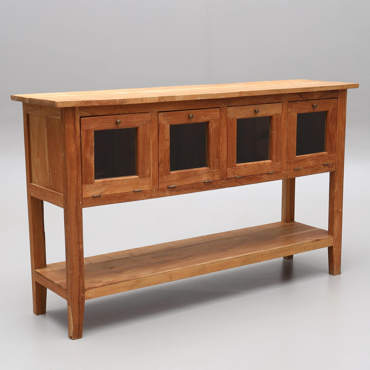 SIDEBOARD, trä, 4 skåpsluckor i glas, samtida.