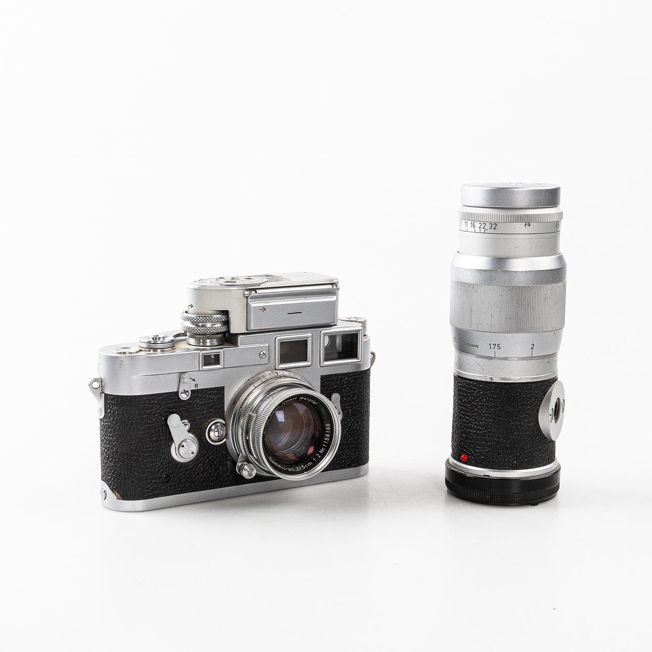 LEICA M3, 1956, Kamera und Objektiv.