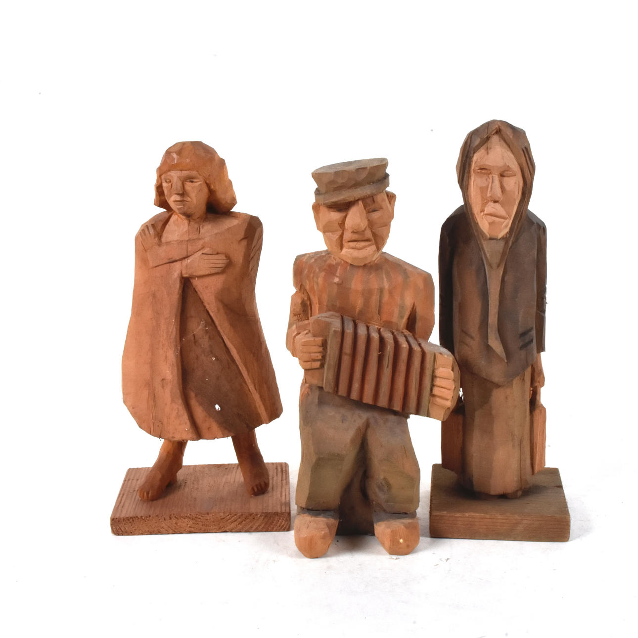 SIWER NILSSON. Trozos, 3 piezas, madera cortada y pintada.