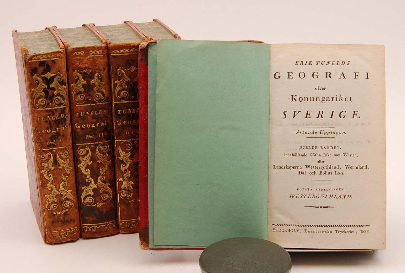 TUNELD, ERIK. Erik Tunelds Geografi öfver konungariket Sverige.