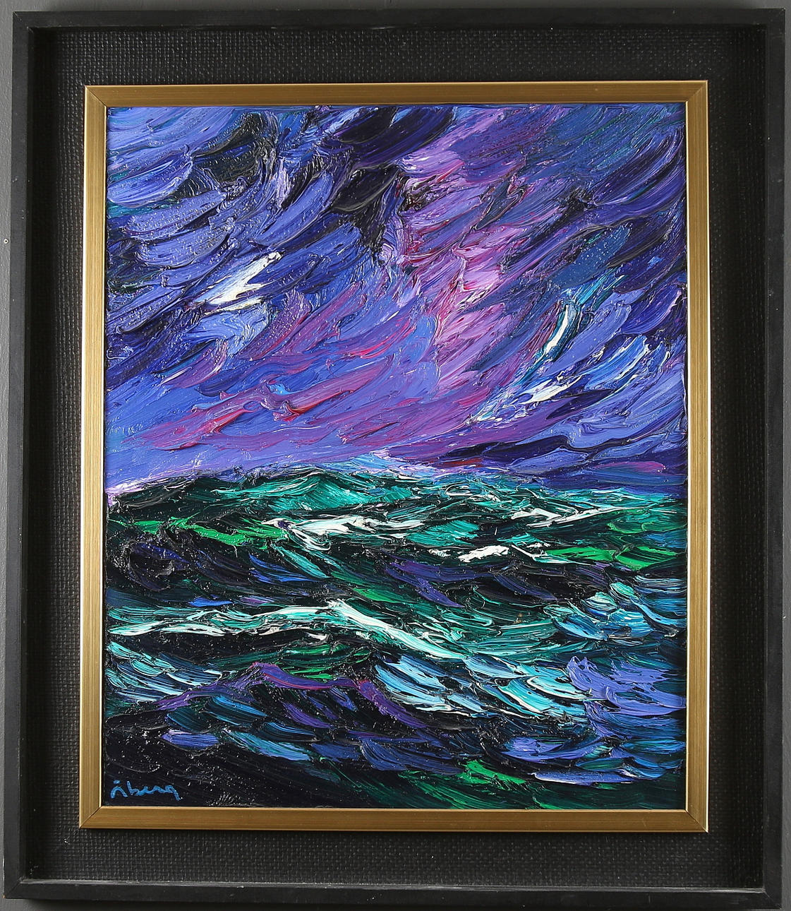 BENGT ÅBERG. Hav, olja på duk, signerad.