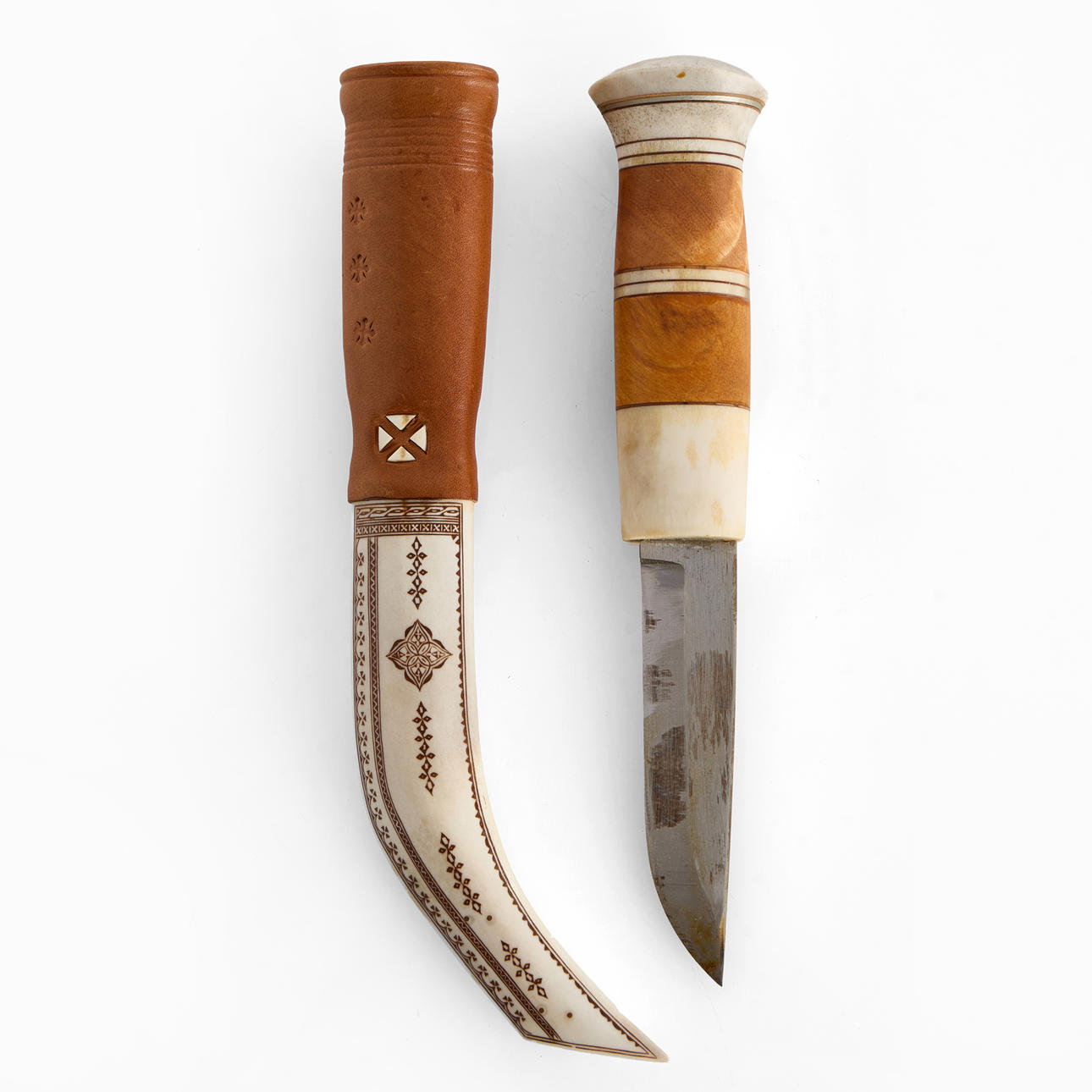 LENNART SAMMELIN (1946). Sámi Duodji, knife, northern Sami, sheath with ...