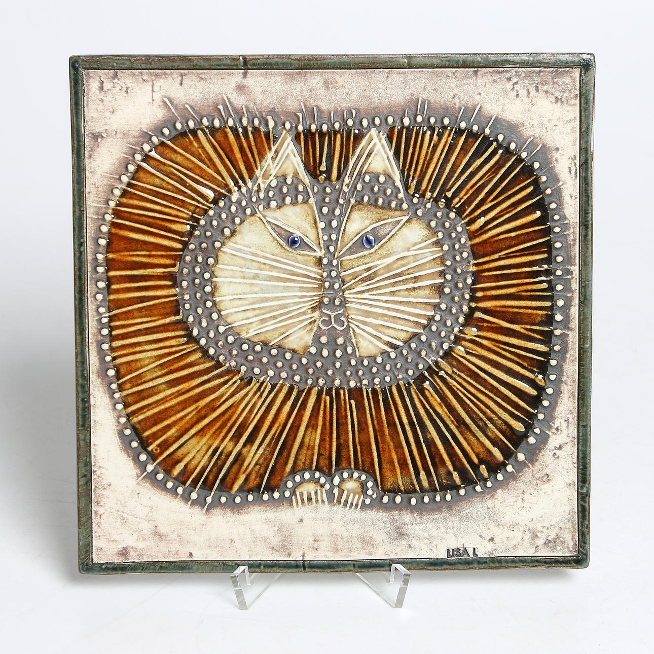 VÄGGRELIEF, stengods, Lisa Larson, Gustavsberg, 1900-tal.