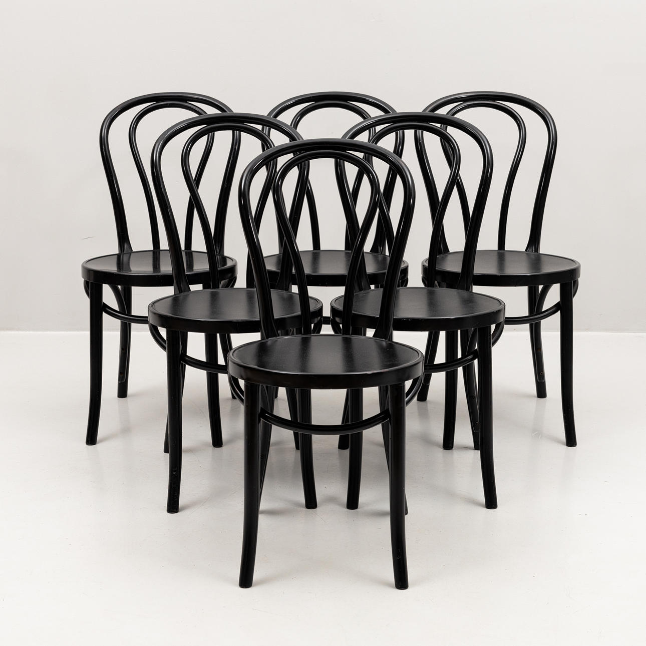 STOLAR, 6 st, "Öglan", svart plast, IKEA.