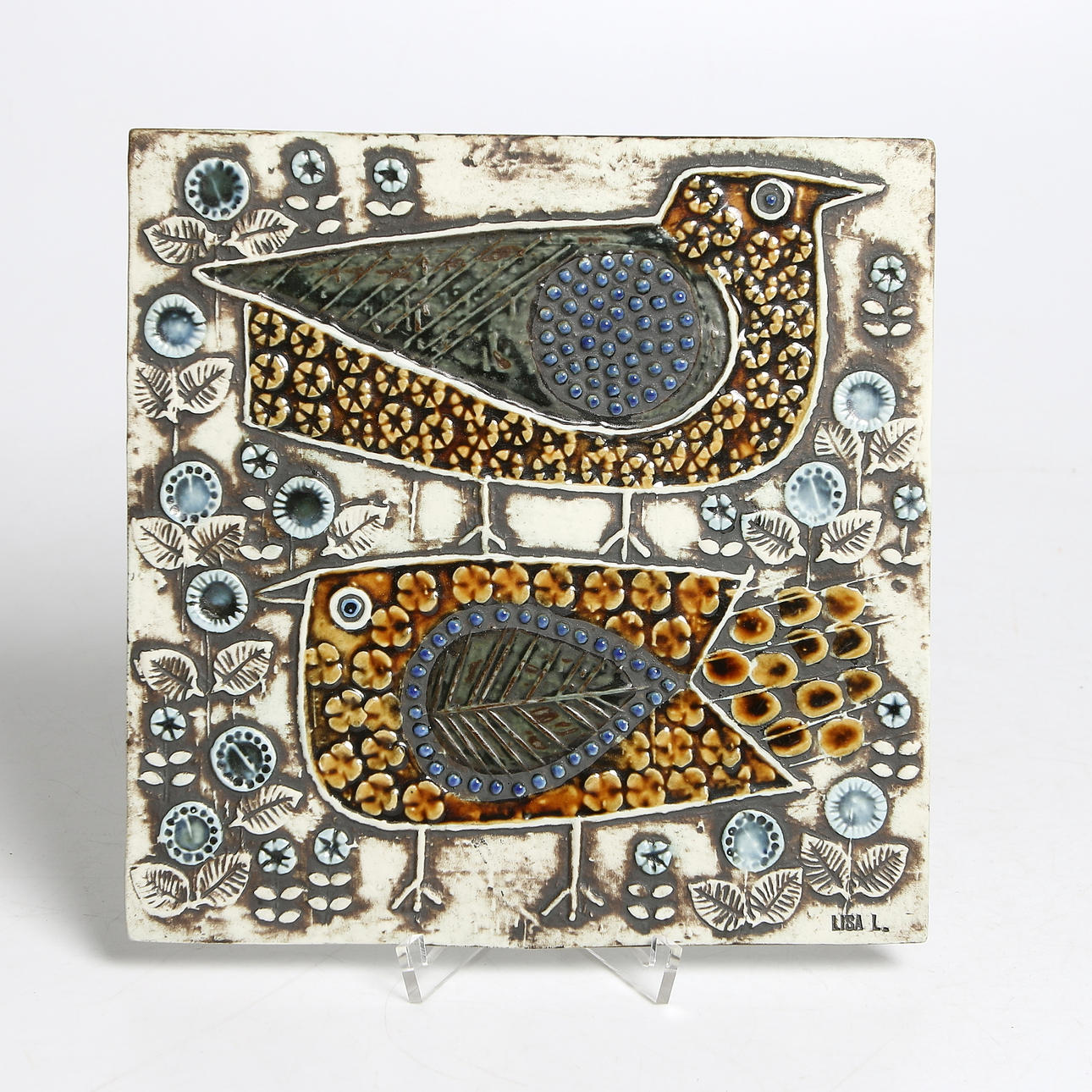 VÄGGRELIEF, stengods, Lisa Larson, Gustavsberg, 1900-tal.