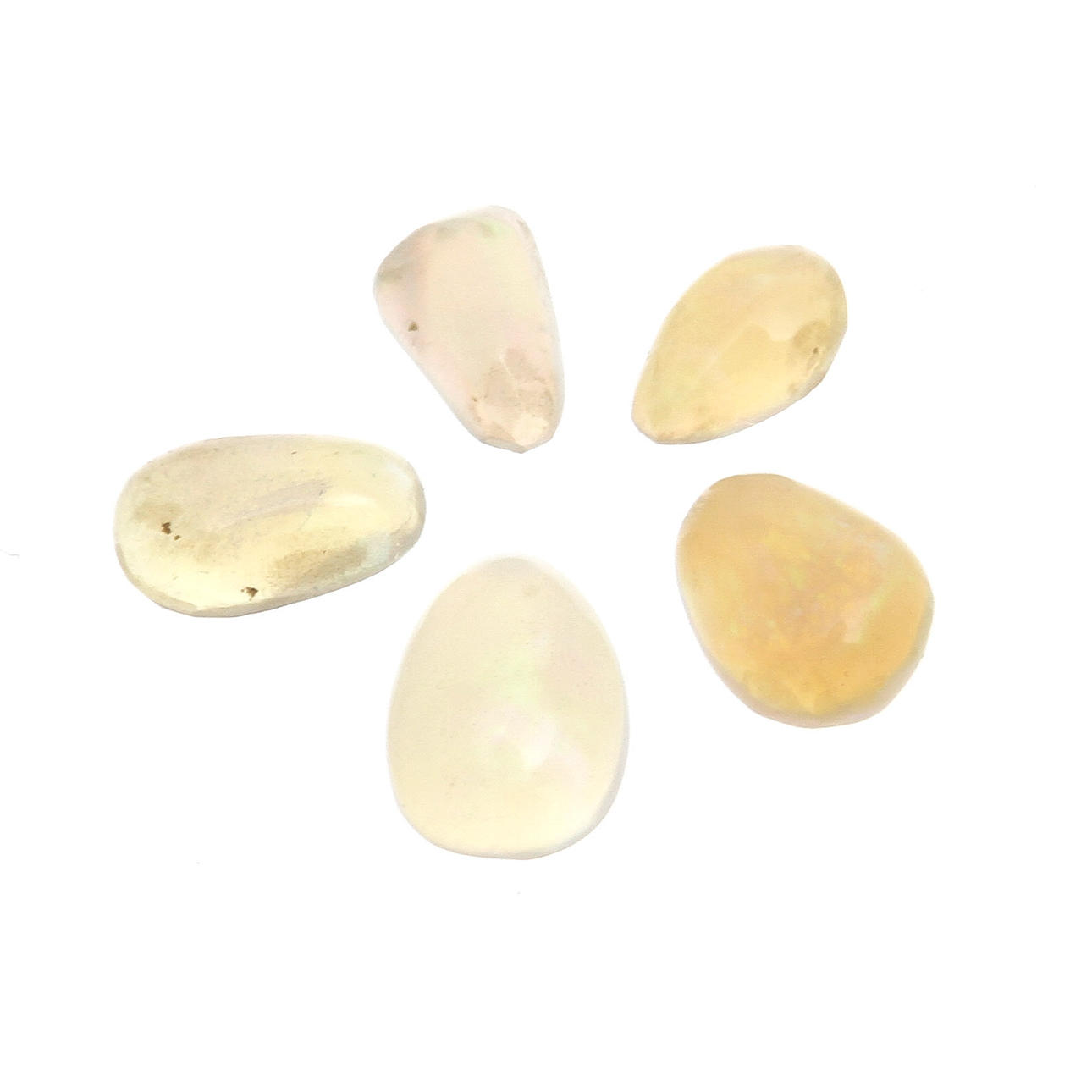 ÄDELSTENAR, 5 st welo opaler, Etiopien. Vikt ca 11,5 ct.