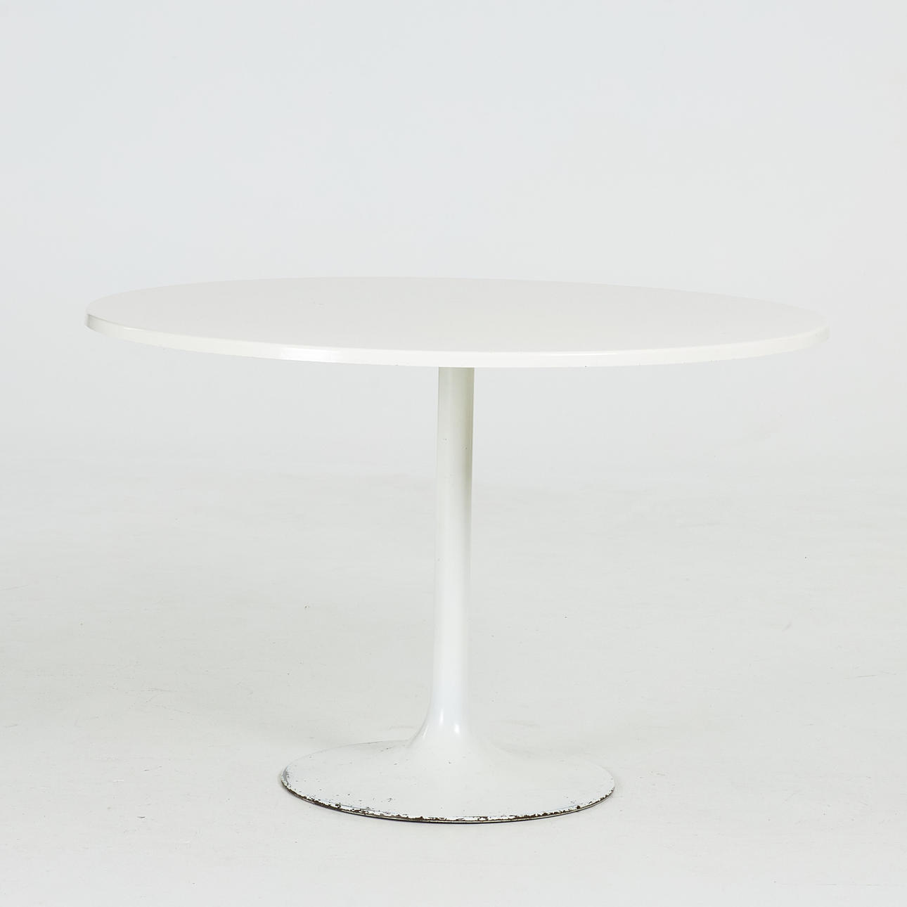 DINING TABLE, metal frame, plastic table top, 1960s.
