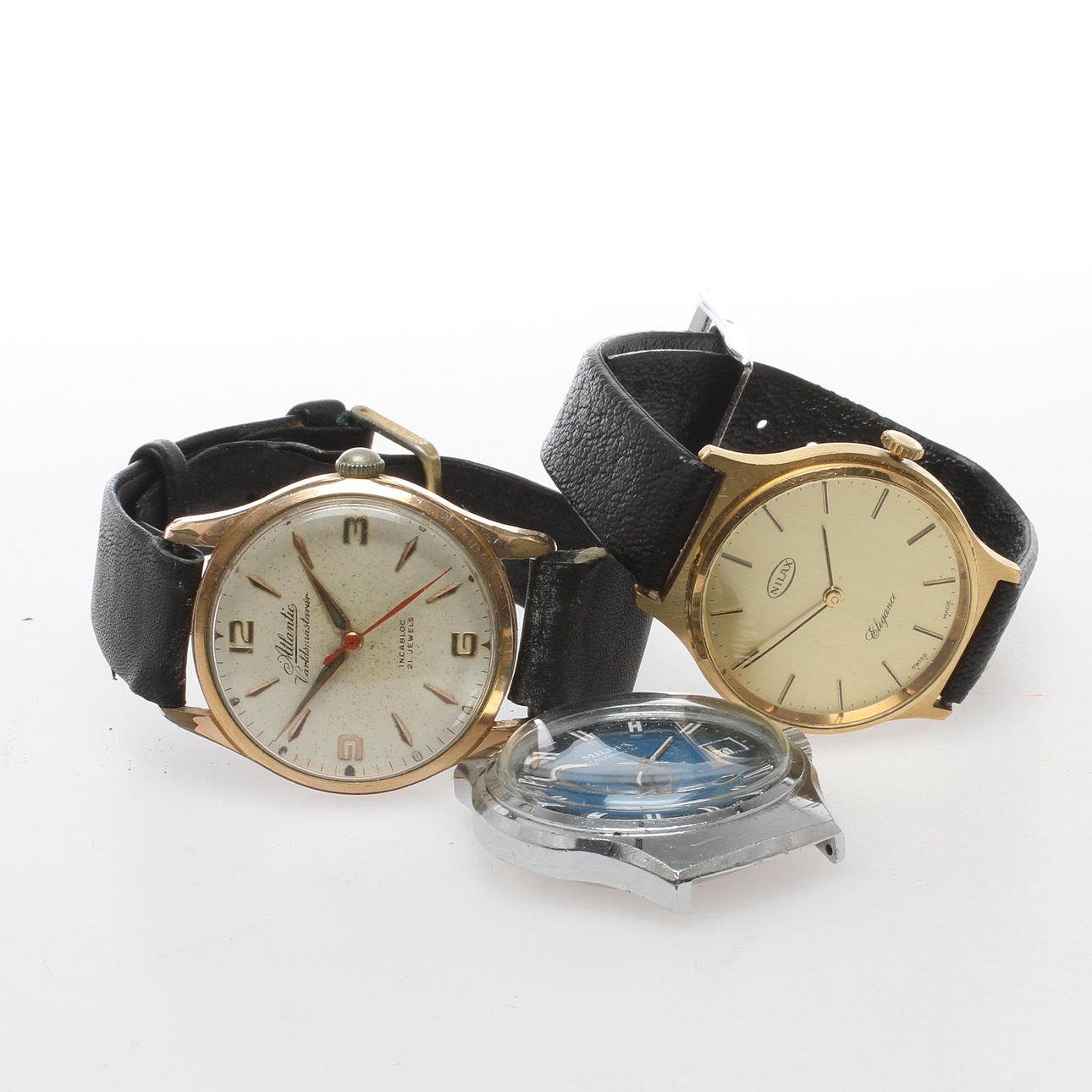 ARMBANDSUR, 3 st, herr, Atlantic, Mildia Automatic samt Nilax.