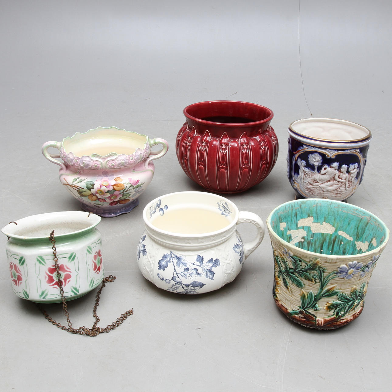 PARTI KERAMIK, 6 delar, mestadels ytterfoder, bla Gefle och Rörstrand, 1900-tal.