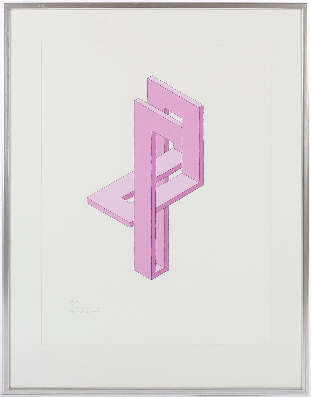 OSCAR REUTERSVÄRD. 1915—2002. Lithograph, hand coloured, signed.