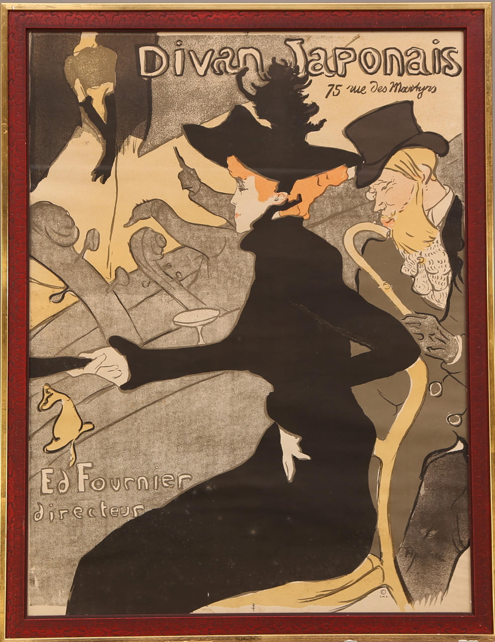 AFFISCH, efter Henri De Touleuse-Lautrec, "Divan Japonais".