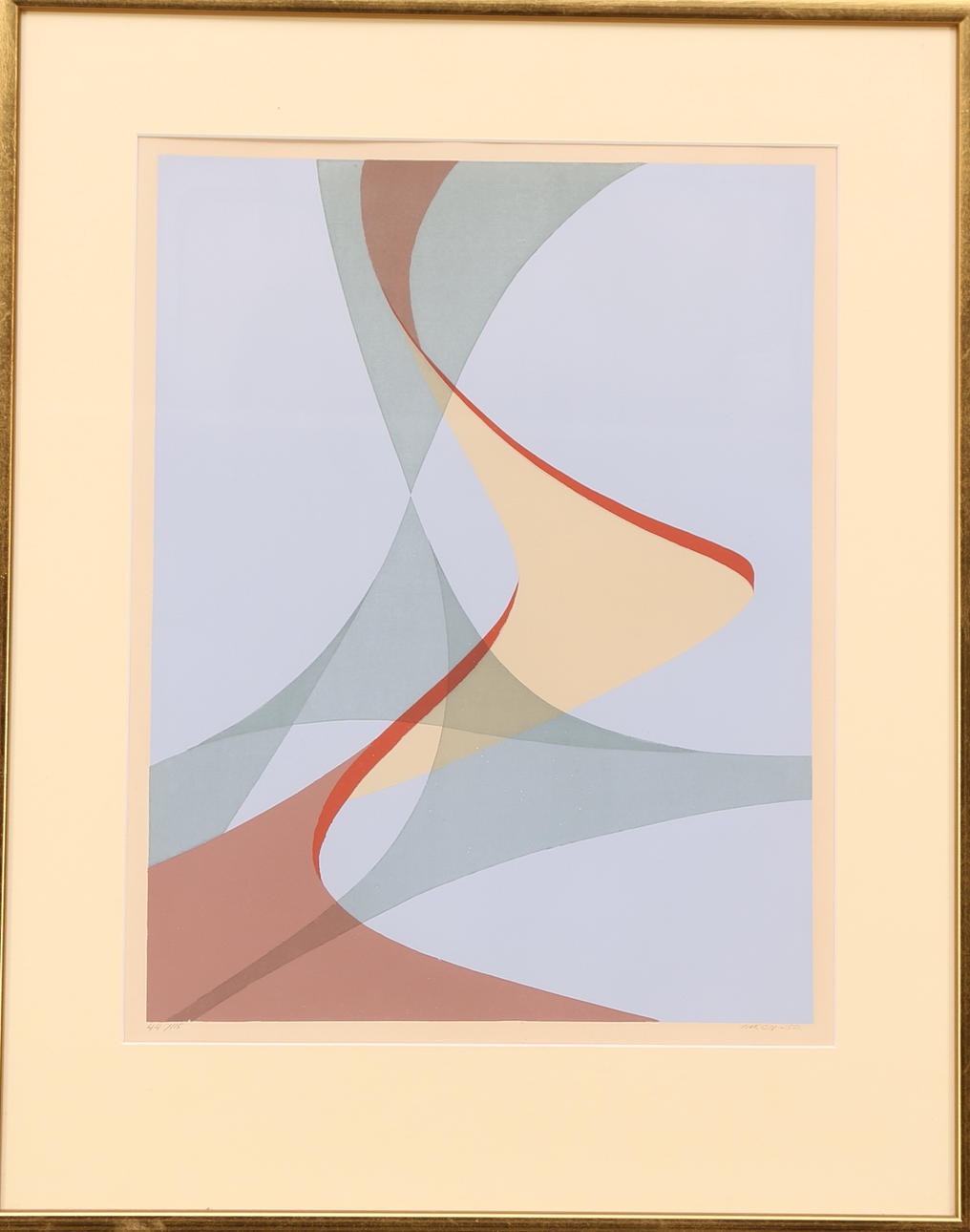 NILS NIXON. Spiralen, färglitografi 44/115, signerad och daterad Nixon -50.